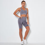 Seamless Sports Set Gym Women Tracksuit Clothing Fitness Leggings Cropped Shirts Sport Suit Women Long Sleeve