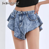 Denim Shorts Female High Waist Vintage Pockets Loose Shorts Skirts Designer Clothes Female 2020 Fashion