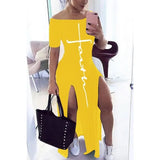 Dress Short Sleeve Maxi Dresses for Women Off Shoulder Spring Summer Plus Size Casual Long Boho Dress Vestido