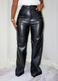 Black Pu Leather Loose