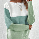 Women's Knitted Sweater Skirt Temperament Round Neck Long Sleeve Sexy Solid Color To Show Thin Ass