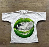 Men's T-Shirt Y2K Cotton Man Harajuku Street Hip-Hop Big Eyes Mouth Pattern Printing Super Classic-Outfit