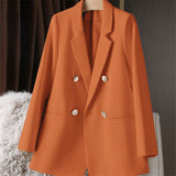And Autumn Small Suit Jacket Women 2025 New Korean Version Of Loose Leisure Net Red Coffee-Color Suit Women's