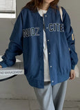 Letter Print Long Sleeves School Baseball Long