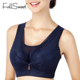 Push Up Bras for Women Full Cup Vest Bra Brassiere Plus Size C / D Cup Black Blue
