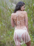 Seaside Fishnet Halter Dress