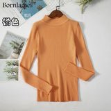Autumn Winter Basic Turtleneck Knitting Bottoming Warm Sweaters 2022 Women's Pullovers Solid Minimalist Cheap