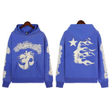 High Street Ins Minority Retro Print Letters Loose Hooded Sweaters For Men And Women In Autumn And Winter-Outfit
