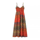 Women's Print Slim Sling Dress-Outfit