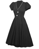 Formal V-Neck Short Sleeve Vintage Prom
