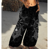 Fashion Loose-Fitting Broad Leg Trousers 3D Digital Printing D-Made Various Patterns Spring And