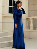 Size Halter Neck Puff Sleeve Velvet