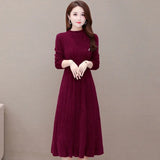 Lady Mink Cashmere Dress Long Women's Autumn Winter 2021 New Fashion Temperament Slim Waist Foreign Style Fur Skirt