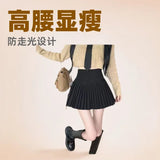 Man Sweet 100 Folded White Half-Dress Dress 2025 New High-Rise Thin A Anti-Walking Large