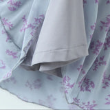 Sexy Light Blue Flocking Flower Bow Binding Deep V neck Mesh Mini Dress Woman Short Sleeve Package Hips Party Robe Bodycon-Outfit