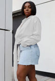 Sexy Deep-V Irregular Cropped