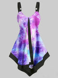 Dye Shirts Women Tank Top Summer Plus Size Polyester Print Sexy Ladies Spaghetti Strap Sleeveless Vest Shirt