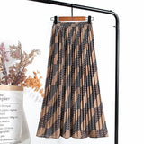Summer Chiffon Beach Boho Maxi Women Skirt High Waist Floral Print Vintage Holiday Ruched Long Fashion Skirts