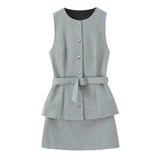 Women's Dress 2025 New Fashion Temperament Two-Piece Effect Of The Short
