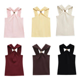 Spring New Hanging Neck Top Sexy Bare Waistcoat Women's