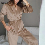 2021 Spring Tracksuit Women Pants Suit Velvet Lounge Wear Long Sleeve Blouse Tops And Loose Pants Two Piece Set