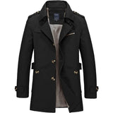 New Men Fashion Jacket Coat Spring Brand Men's Casual Fit Wild Overcoat Jacket Solid Color Trench Coat