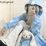 Sweatshirts Women 2023 Ropa Mujer Angel Wings Hooded Zipper Y2k Tops Casual Fashion Japanese Y2k Hoodie Clothes for Teens-Outfit
