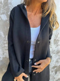 2025 New Hot Fashion Long-Sleeved Solid Coat Women's