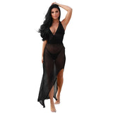 Knit Crochet Beach Split Maxi Dresses for Women 2021 Summer Sundresses Elegant Vacation Long Fitted Dress