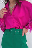 Cuffs Elegant Women Shirts 2023 Satin Spring Fashion Button Down Blouse Long Sleeves Loose Turndown Collar Tops