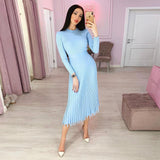 Autumn And Winter Hot New Fashion Women's Clothing Long Sweater Knitted Pure Color Bajamas