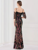 Sequin Strap Mermaid Long Evening