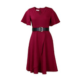 Belt 2025 Summer New Women's Horn Sleeve Pure Color Large African