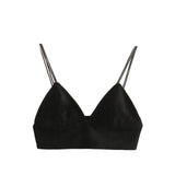 Crop Top Summer Sexy Pink Strappy Suede Cami Camisole Women Tops