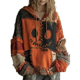 Explosion Autumn And Winter Loose V Collar Blouse Casual Shoulder Women's Coarse