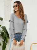 Ruffled V-Neck