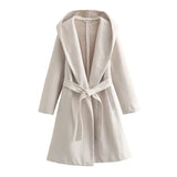 New Autumn Style Hooded Woolen Coat 8372306800-Outfit