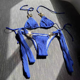 Toloer Sexy New Split Swimsuit Chain Bikini Swimsuit Bikini