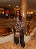 Temperament Commuting Retro Plaid Long Sleeves To Collect Waist Thin Shirt 2025 Autumn