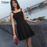 Dress Women Solid Off Shoulder Backless Sling High Waist Sexy Simple Elegant Trendy Designed Office Night Club