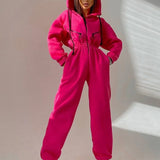 Women Basic Hoodie Two Piece Sets Zipper Drawstring Jacket Outerwear And Elastic Pencil Pant Suit Autumn Winter