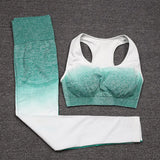 Set Sport Wear Women Gym Workout Fitness Clothing Female Sport Suit High Waist Legging Sports Bra