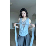 Fake Two T-Shirt Girls Summer Tsets Hot Girls Pure Blouse Trousers Fashion