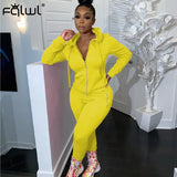 Streetwear Autumn 2 Two Piece Set Women Outfits Long Sleeve Hooded Leggings Women Matching Set Ladies Tracksuit