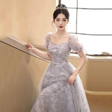 Feather Hanging Neck Open Shoulder Fashion Atmosphere Thin Long Skirt Evening Dress Students Graduation Performance Choral
