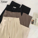 Pants Women Various Lengths All-match Spring Loose Empire Ins Simple College Mujer Solid Trousers Baggy Fashion