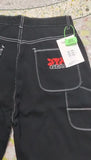 Hip-Hop Rock Embroidered Loose Jeans Y2k Street Retro Harahara Wide-Legged Straight Trousers-Outfit