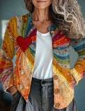 New 3D Printed Women's Cardigan Knitted Jacket Spring Autumn Shirt