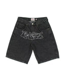 Sales Of Summer Hip-Hop Casual Denim Shorts Men's High Street Retro Simple Wide-Legged Five-Cent Pants-Outfit