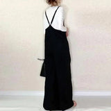 Solid Color 2025 Summer New Women's Slings Pure Color Casual Loose Broad Leg